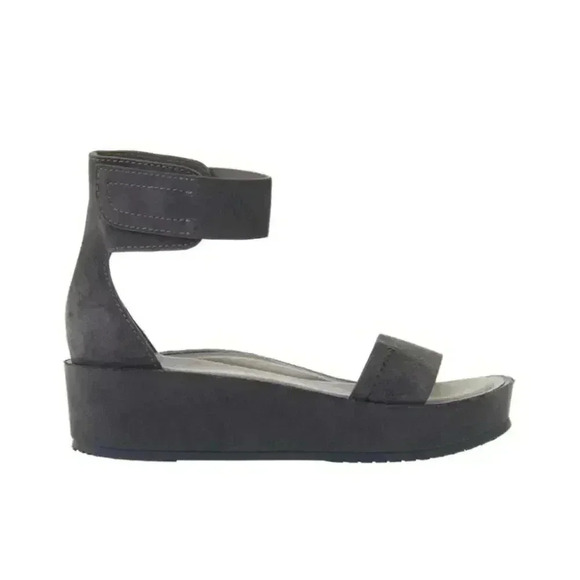 NAKED FEET RENZI in SOFT GREY Wedge Sandals - Picture 6 of 7